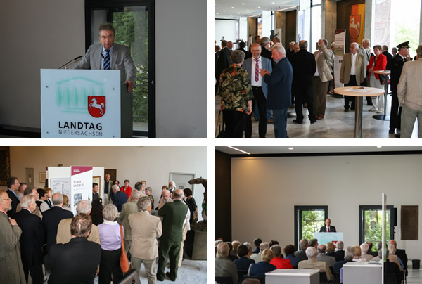 Impressionen von der Ausstellungseröffnung im Niedersächsischen Landtag