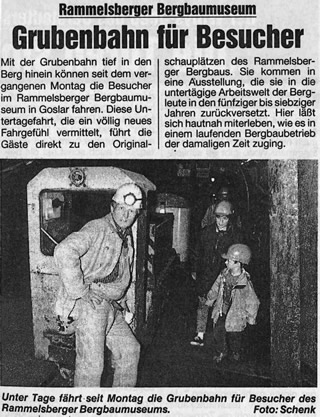Extra vom 12.8.1993 über die Grubenbahn