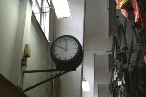 Uhr in der ehemaligen Mannschaftskaue des Rammelsberges